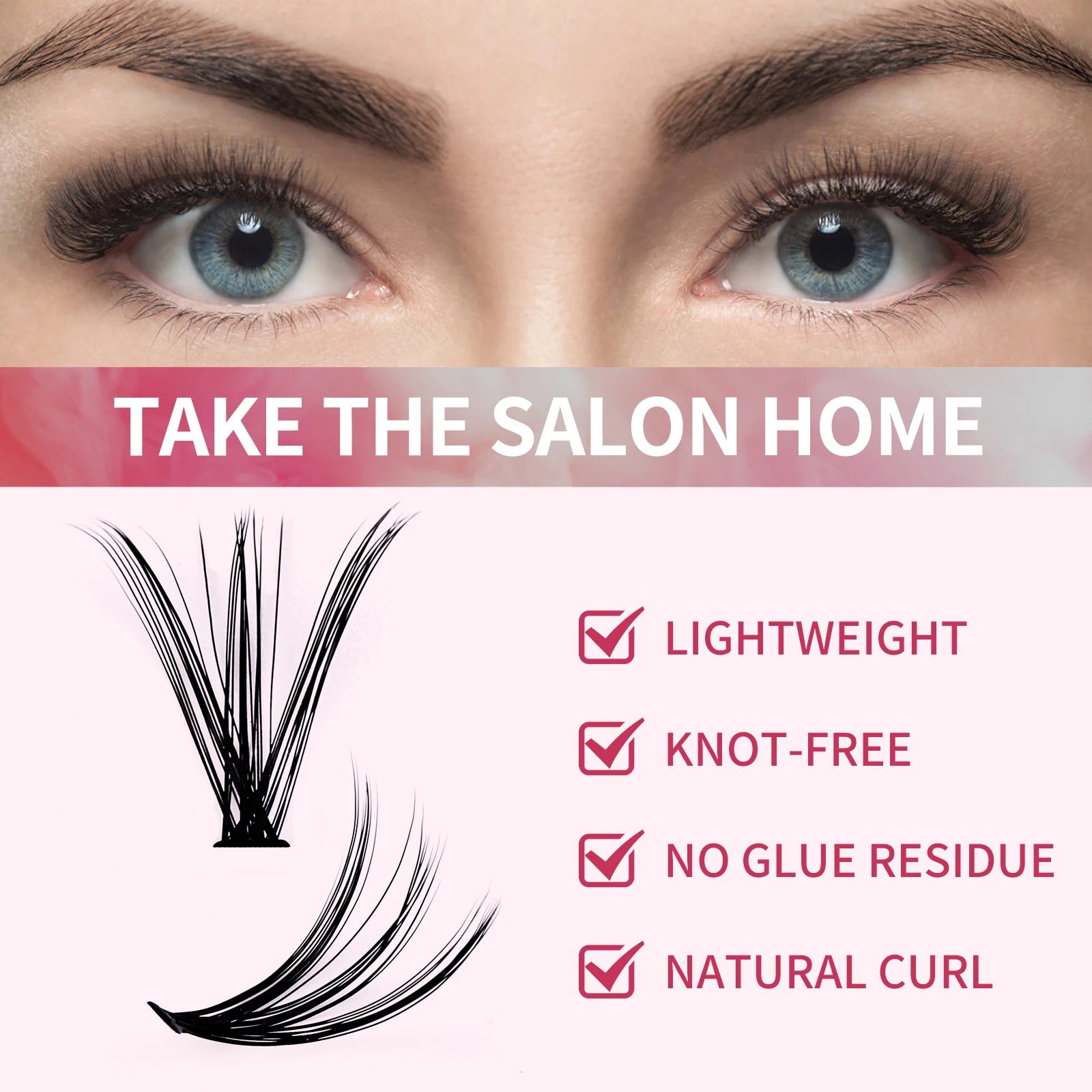 DIY Cluster Lashes Bundle – 30D/40D Soft Mink Individual Lashes
