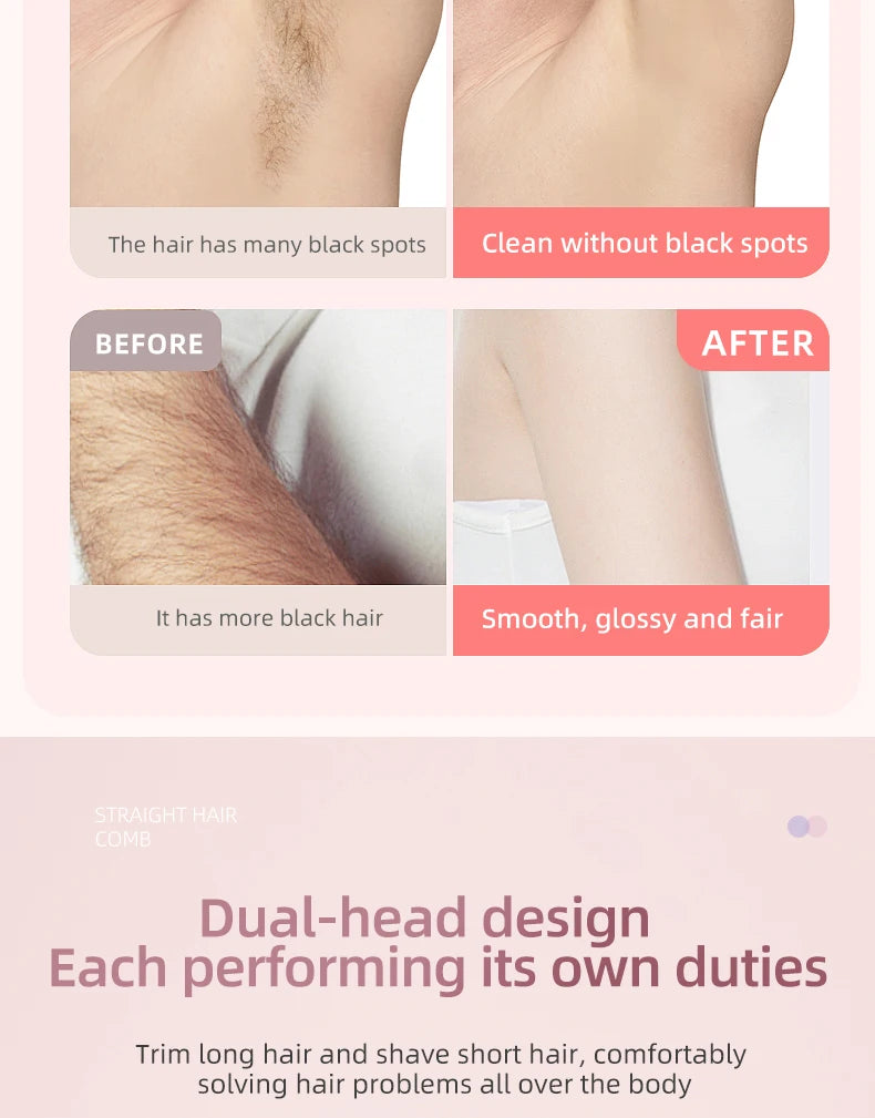 Double-Head Electric Epilator – Rechargeable Painless Hair Remover for Women