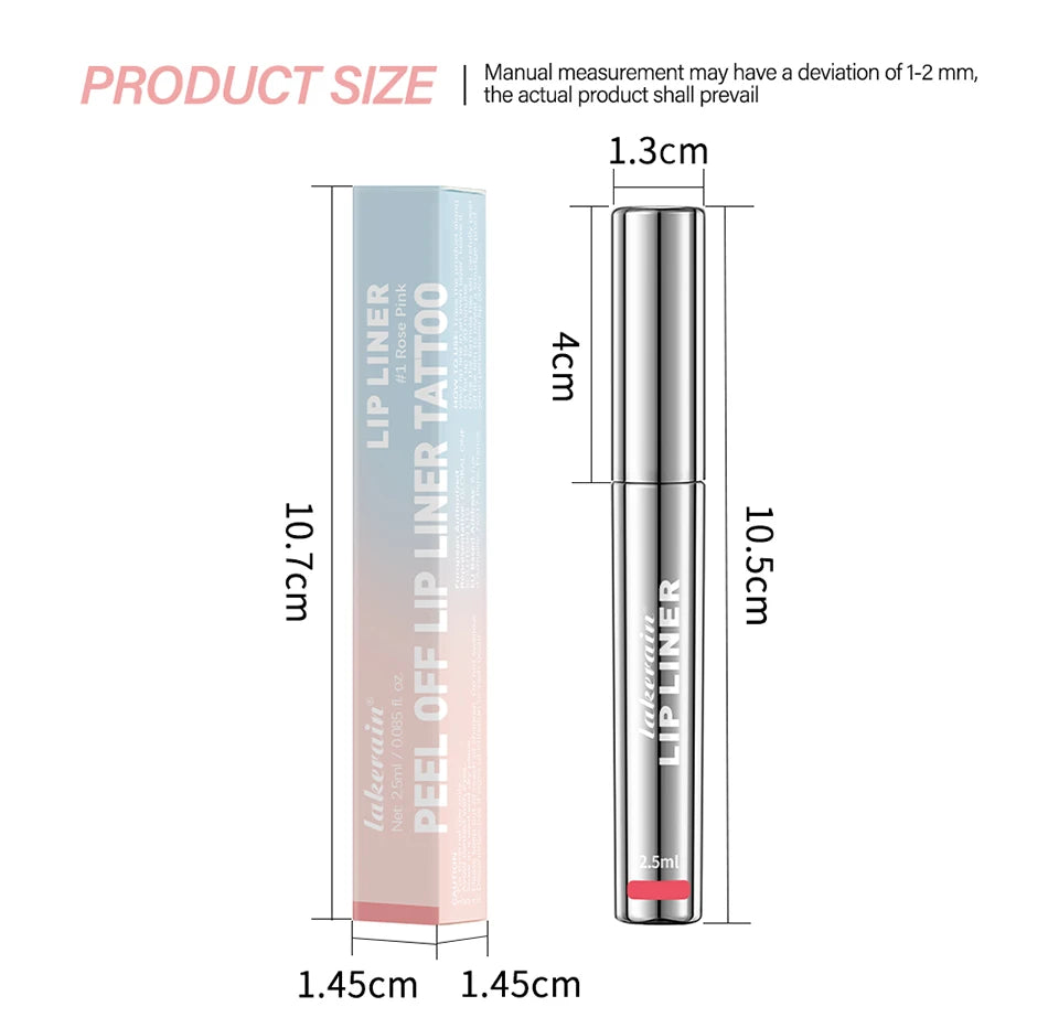 Vitamin E Waterproof Liquid Lip Liner – Long-Lasting with Hyaluronic Acid