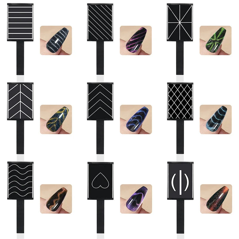 Magnetic Nail Art Tool – Cat Eye Gel Magnet Bars for Gel Polish