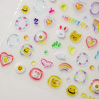 5D Cartoon Nail Art Stickers – Jelly Dessert Bear & Rabbit Decals