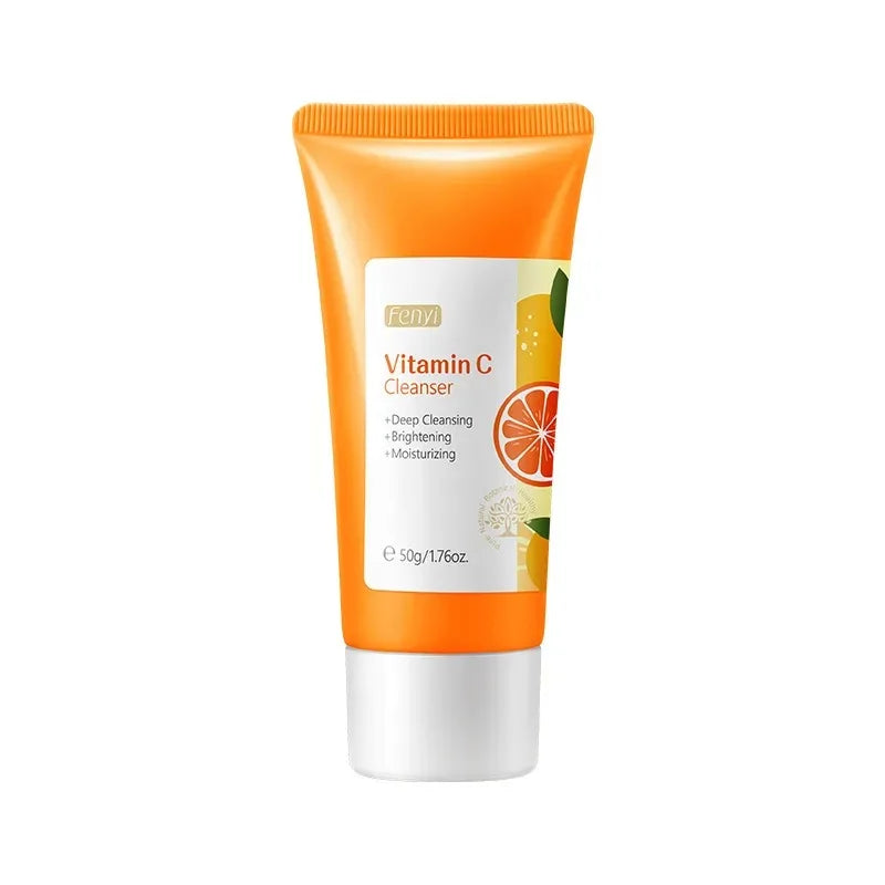 Vitamin C Facial Cleanser – Deep Cleansing, Moisturizing, Blackhead Removal Skincare Foam