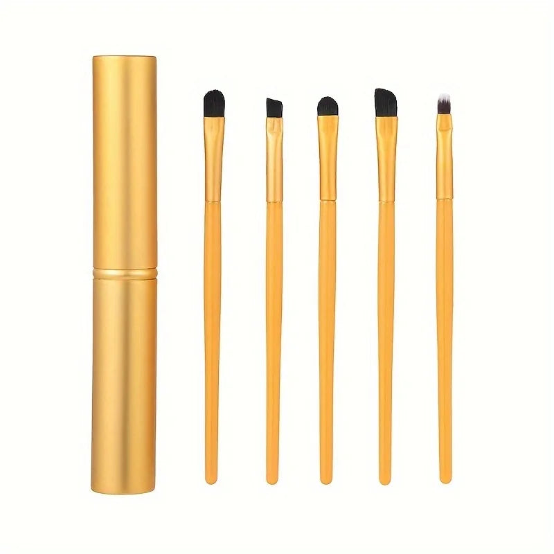 5-Piece Soft Eye & Blush Makeup Brush Set