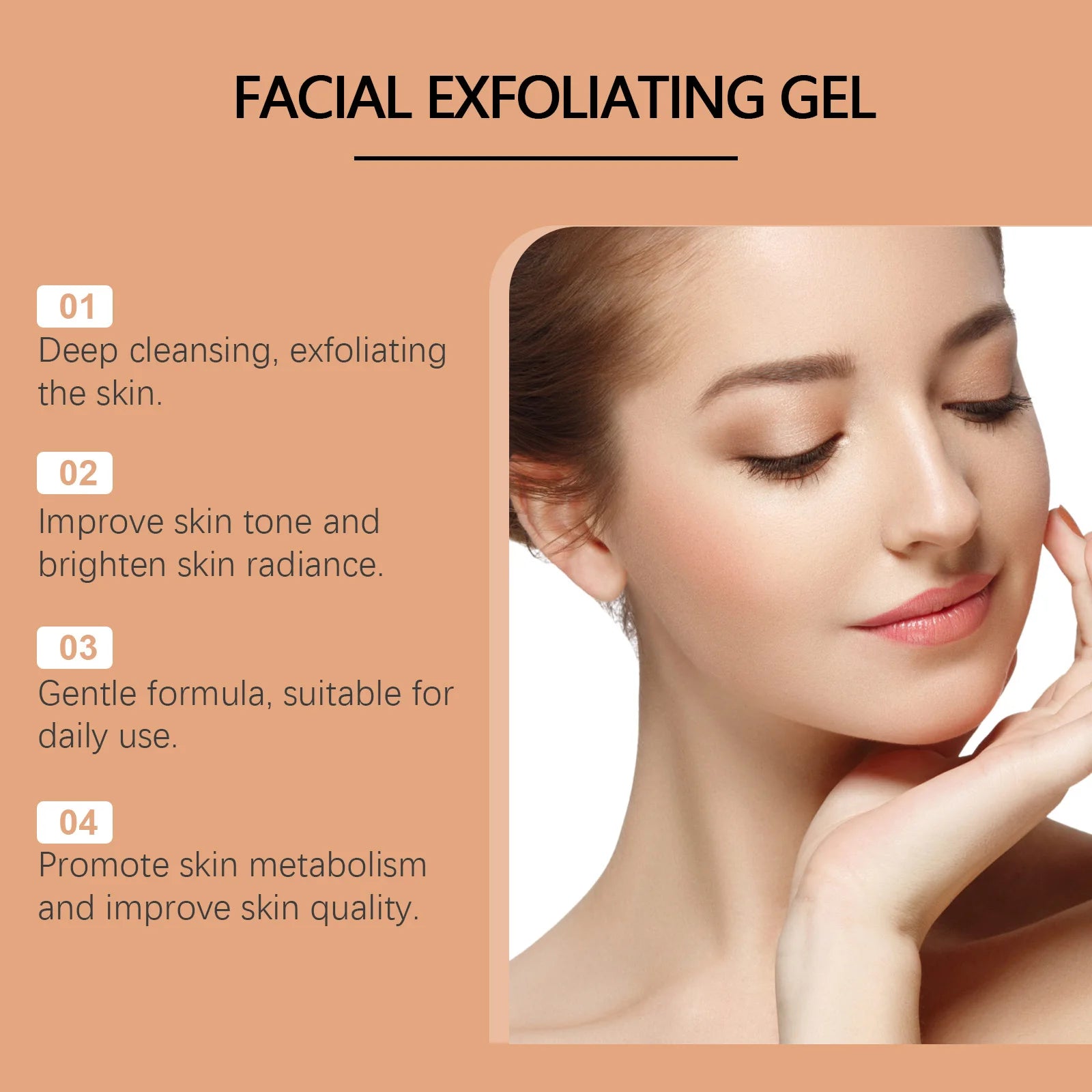 Facial Exfoliating Cream – Clear Pores, Brighten, Fade Dark Spots & Deep Cleanse