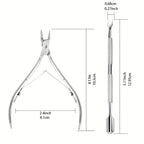 Cuticle Trimmer with Pusher – Professional Stainless Steel Cuticle Remover, Nipper & Durable Clipper Tool