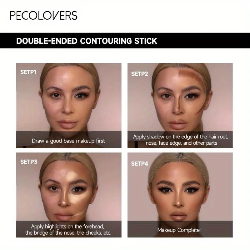 Double-Ended Foundation & Concealer Stick – High-Quality Cream for Contouring, Bronzer & Face Makeup