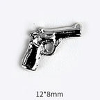 10pcs 3D Alloy Anchor Nail Charms – Gold & Silver Luxury Nail Decorations