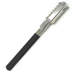 Professional Straight Razor with Rubber Handle – Removable Stainless Steel Blade