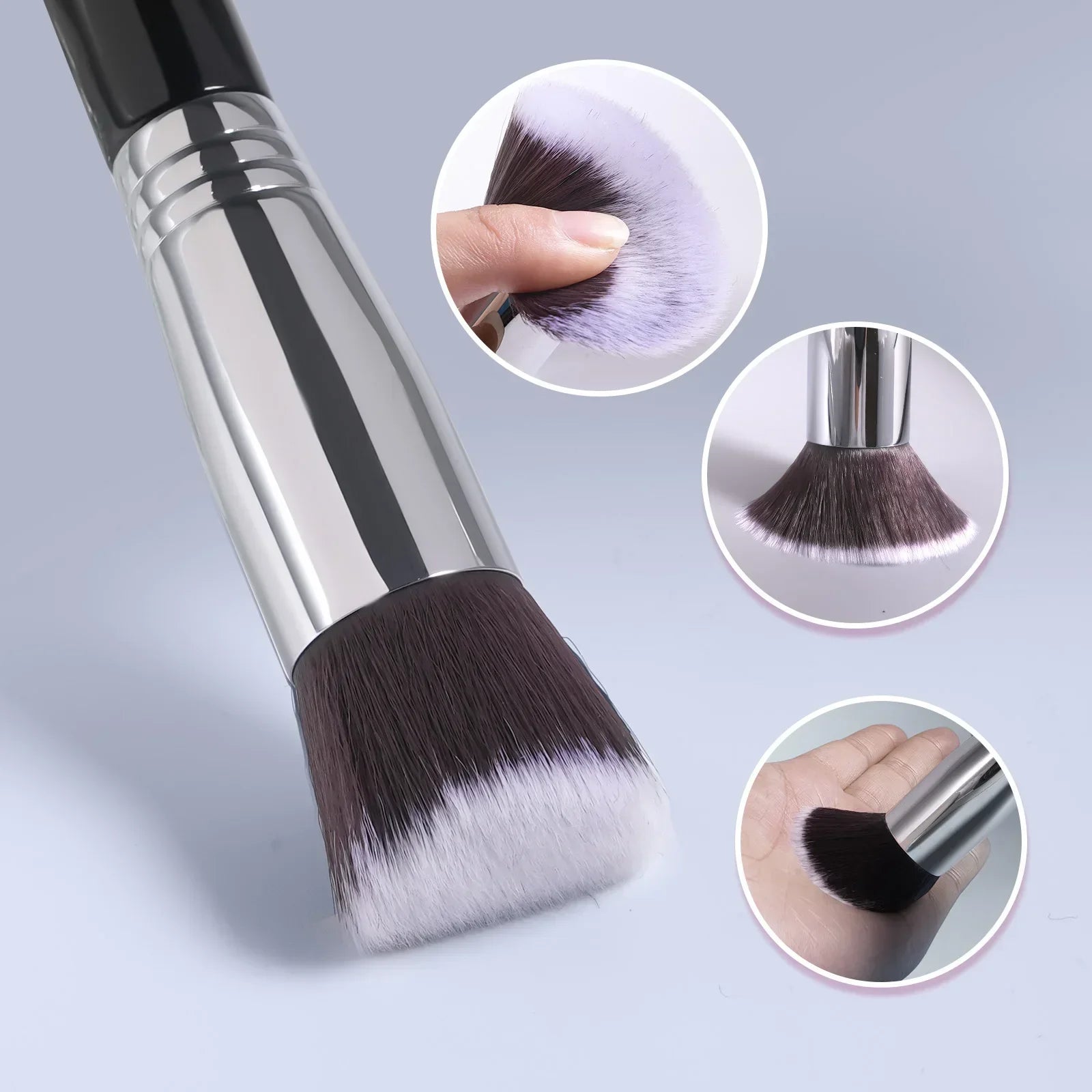 Professional Black Powder & Makeup Brush – Foundation, Blush, Bronzer