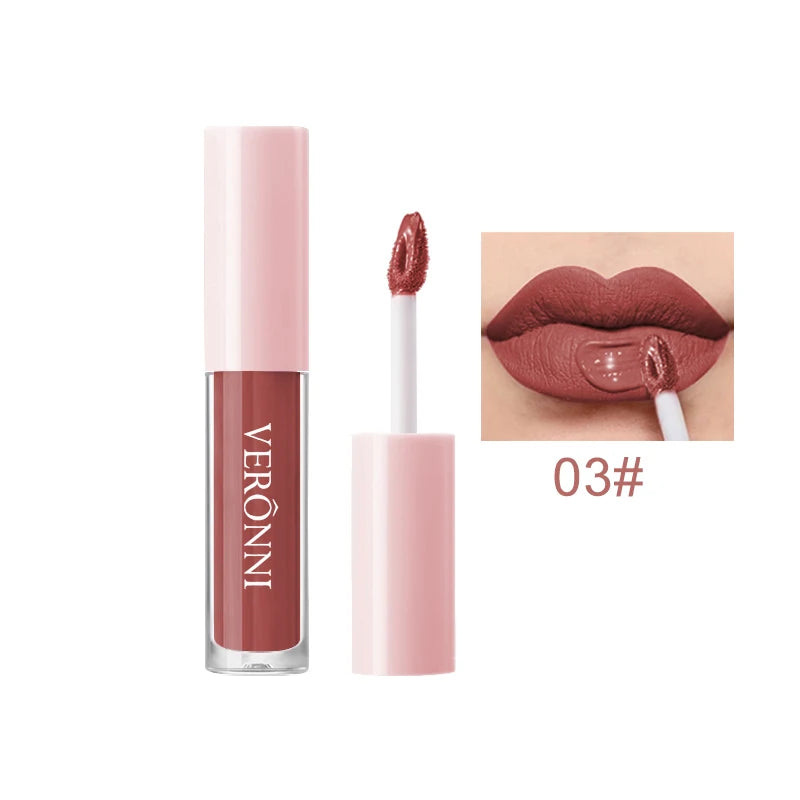 12-Color Mini Matte Liquid Lipstick – Vegan, Long-Lasting & Non-Drying