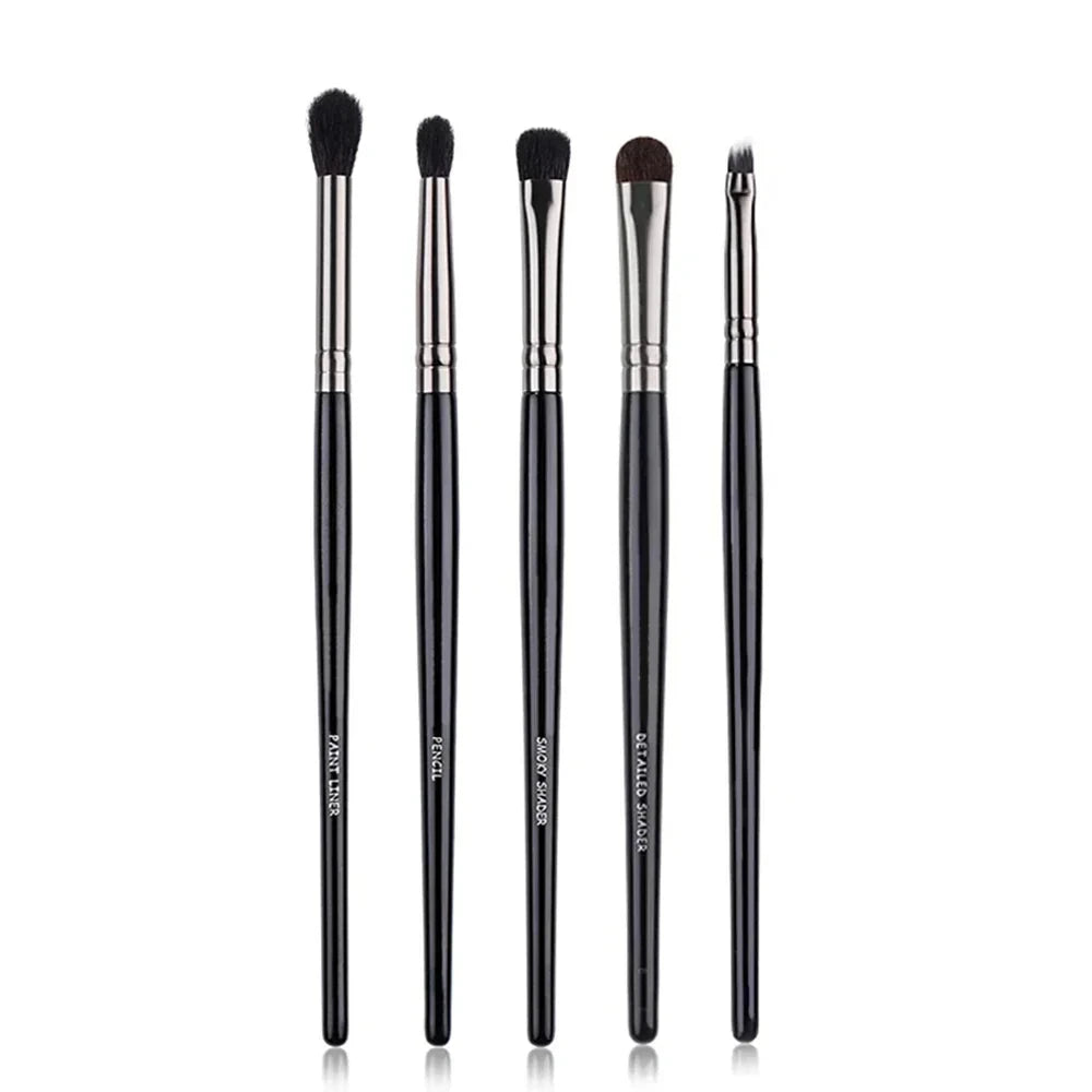 Black Crease Eye Shadow Brush Set – Soft Synthetic Hair, Travel-Friendly