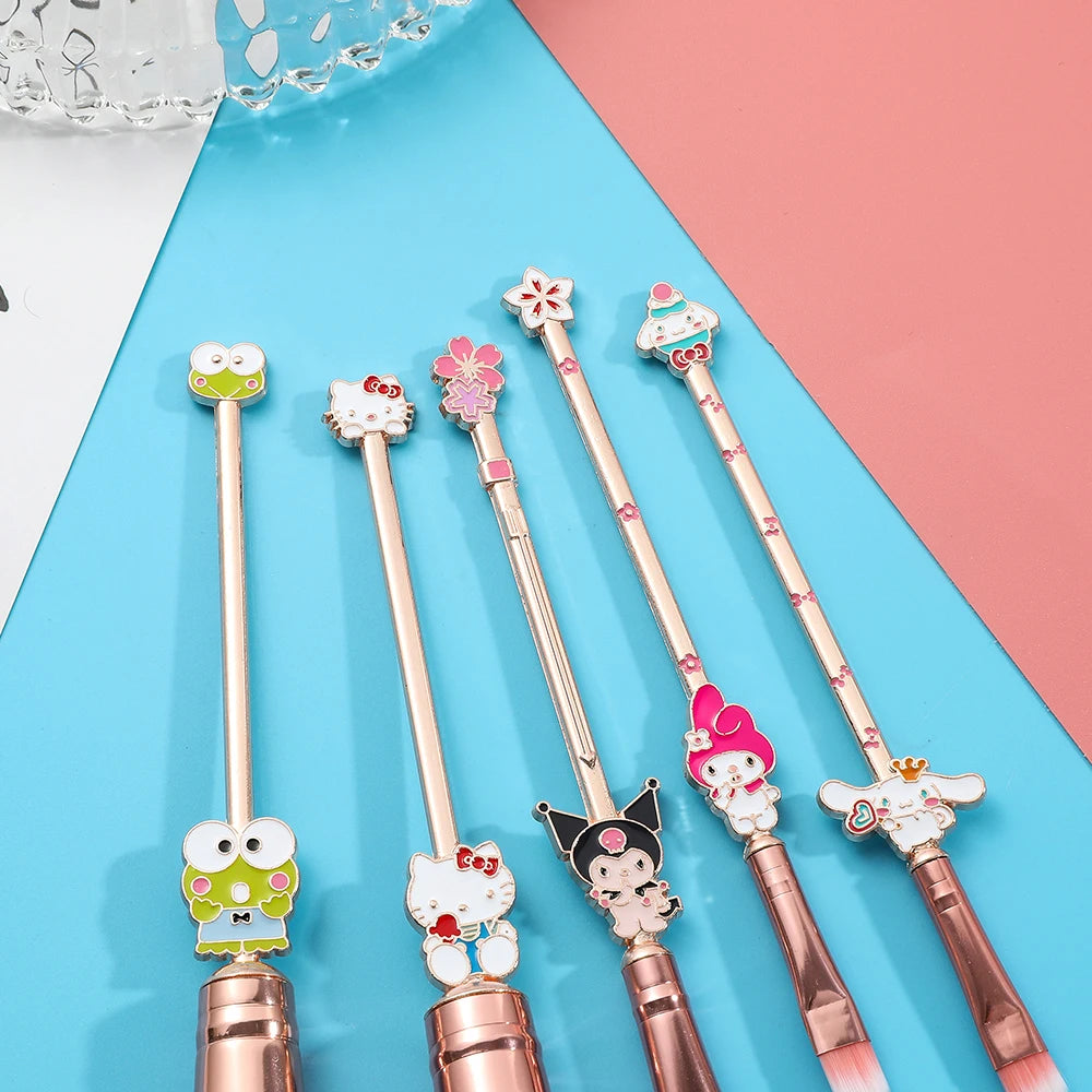 Luxury 5pcs Hello Kitty & Friends Makeup Brush Set – Kawaii Cosplay Collection