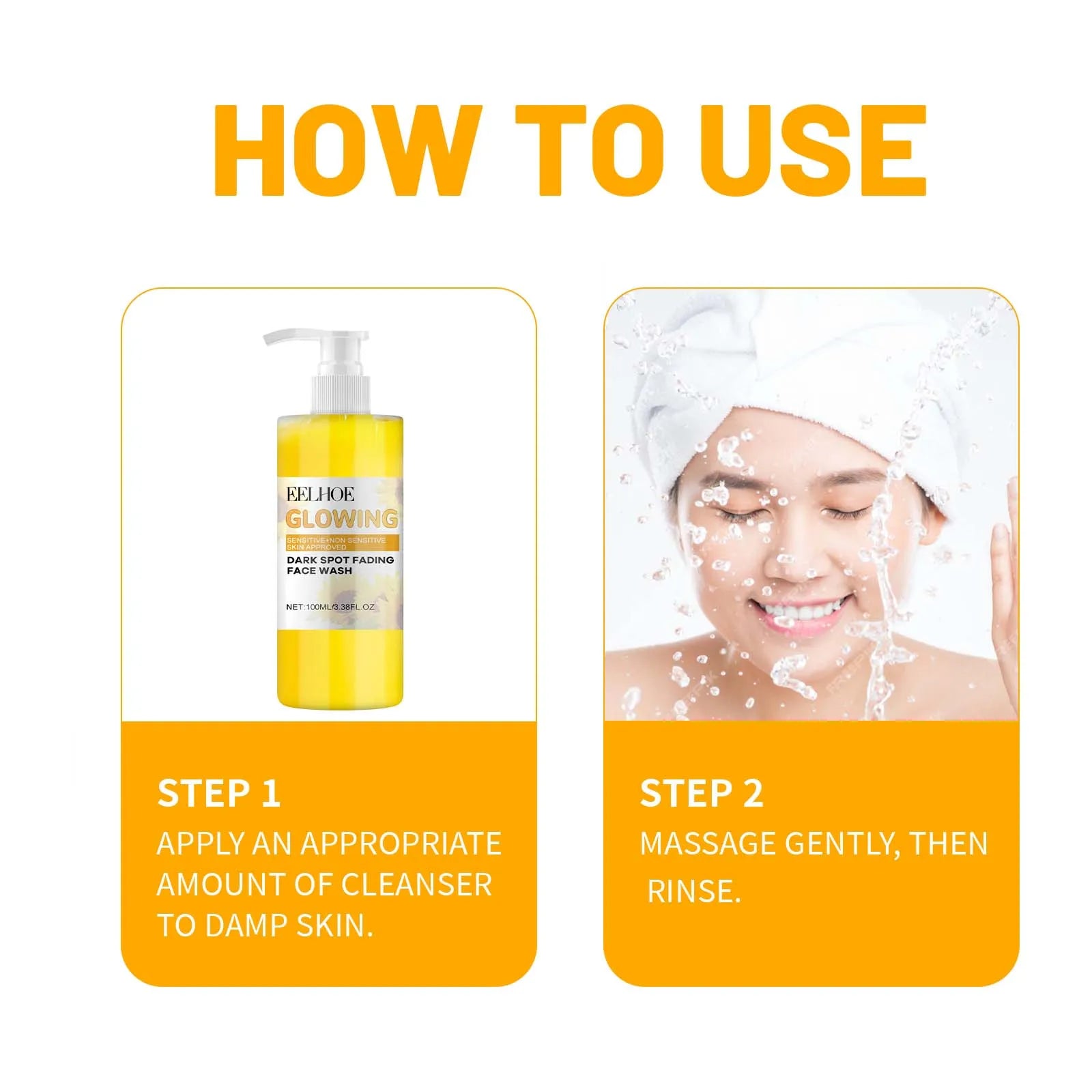 Turmeric Brightening Cleanser – Deep-Cleansing, Makeup-Removing, Refreshing Facial Wash with Natural Skincare Formula