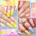 MEET ACROSS 12pcs Macaron Gel Nail Polish Set – UV Soak Off Manicure Kit