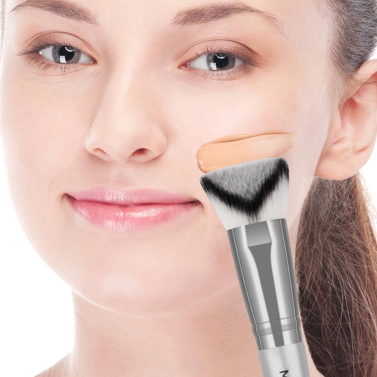 Double-Head Makeup Brushes Set – Foundation, Powder, Concealer, Blusher & Bronzer Skin-Friendly Makeup Tools