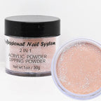 2-in-1 Acrylic & Dipping Powder – Nail Dust Pigment for French Dip, Glitter Manicure & Gel Polish, FAW53