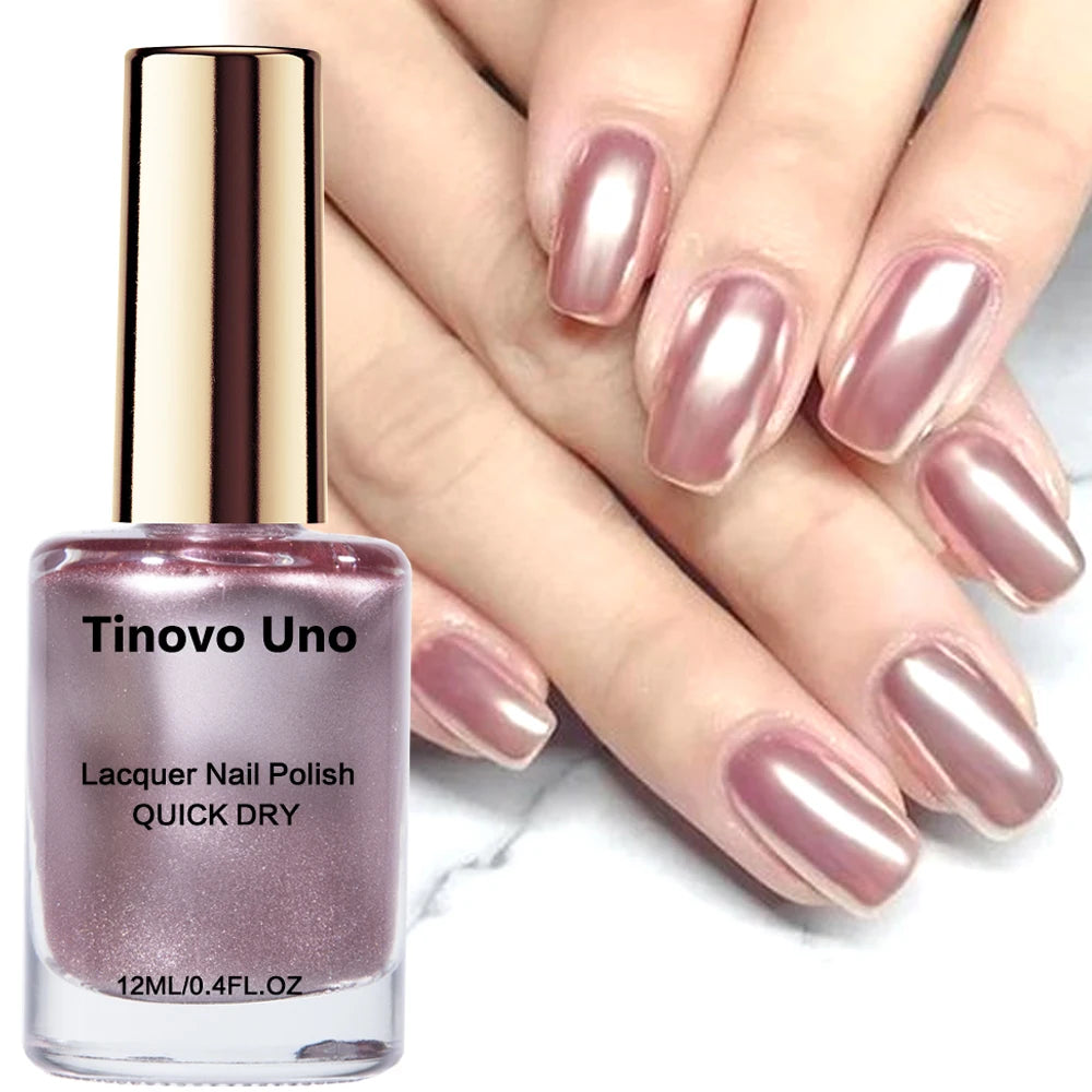 Metallic Blue Mirror Shine Nail Polish – Regular Lacquer for Manicure