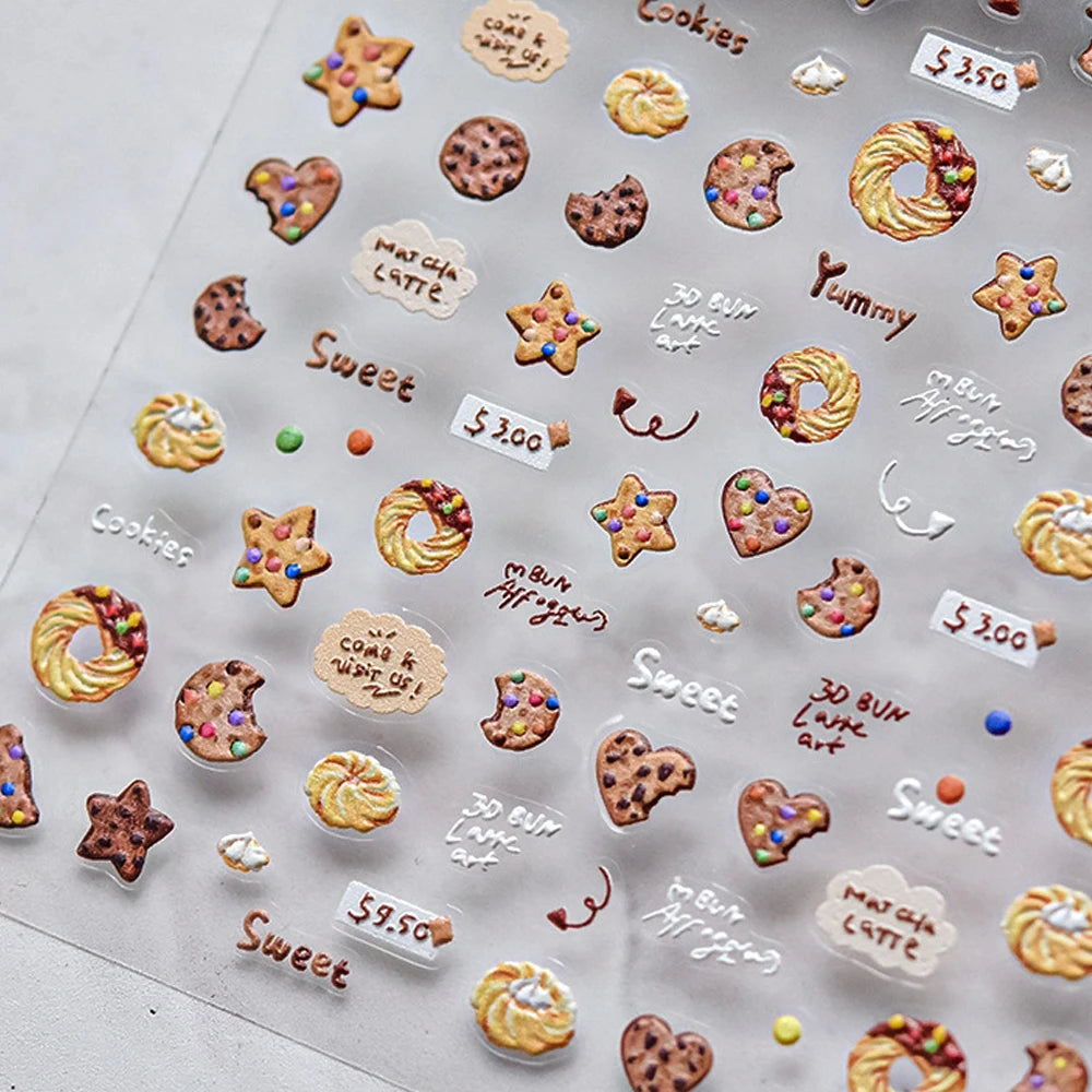 Autumn Maple & Ginkgo 5D Nail Art Stickers – Pumpkins, Ladybugs & Mushrooms
