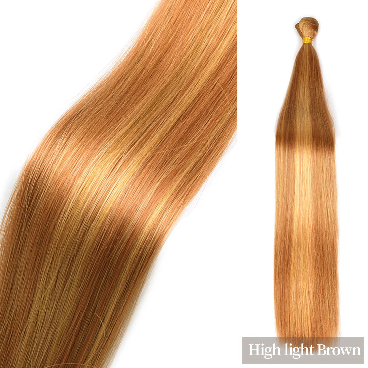 24" Straight Synthetic Hair Bundles – Ombre Blonde Extensions