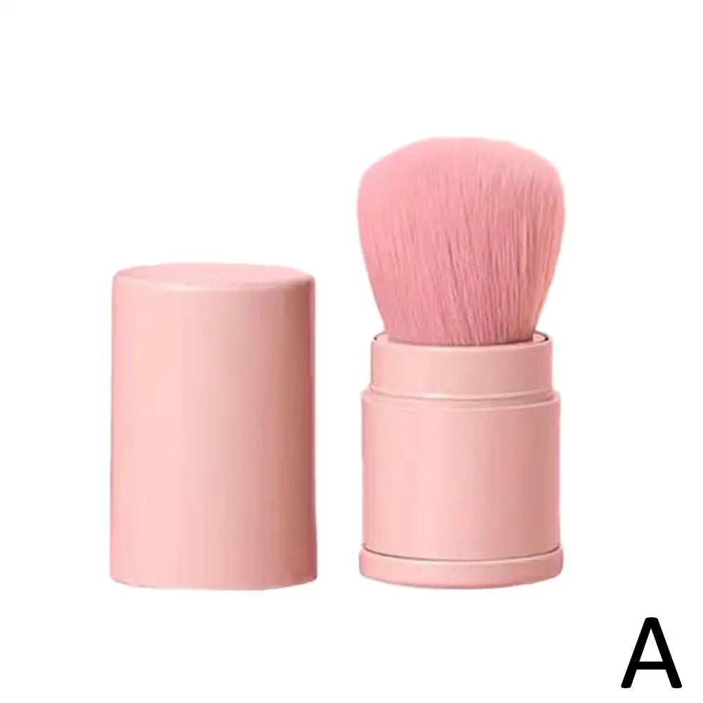 Portable Mini Retractable Makeup Brush – Blush, Powder & Foundation Tool