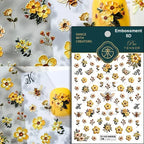 Sunflower & Autumn Harvest Nail Art Stickers