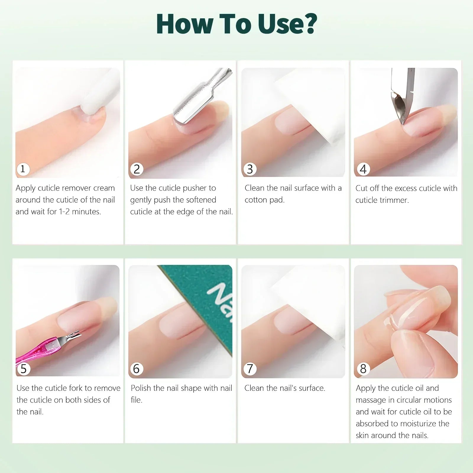 Cuticle Remover & Oil Repair Nail Care Kit – Nail Treatment for Damaged Nails & Dead Skin Removal