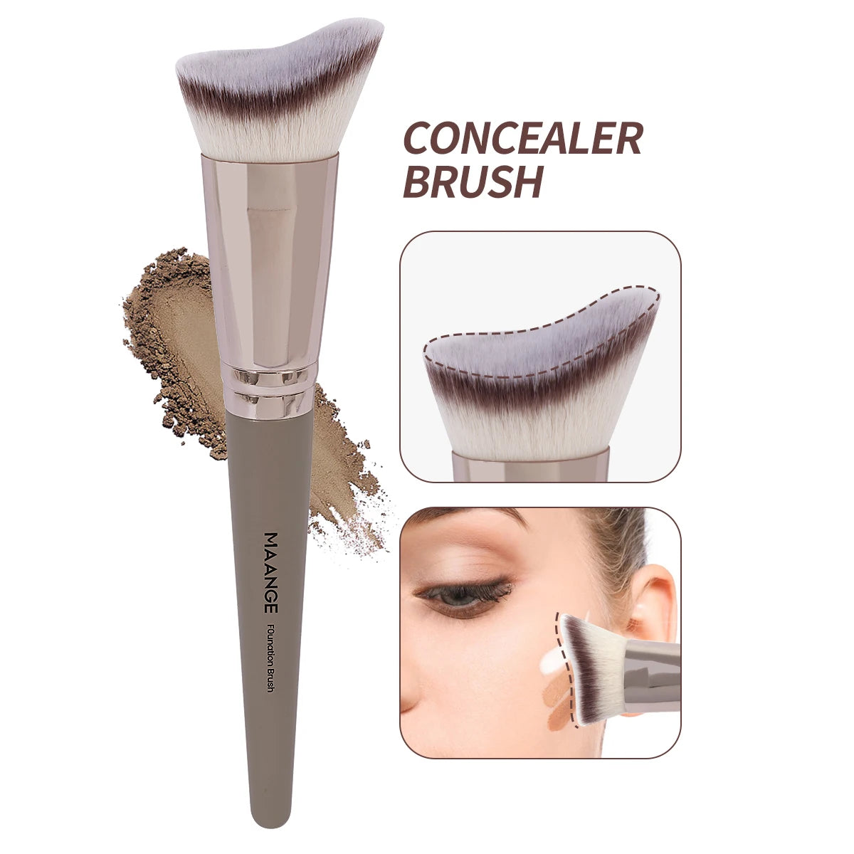 Premium Contour Brush – Perfect Face Makeup Tool for Blending & Defining Cheeks, Forehead, Jaw & Nose