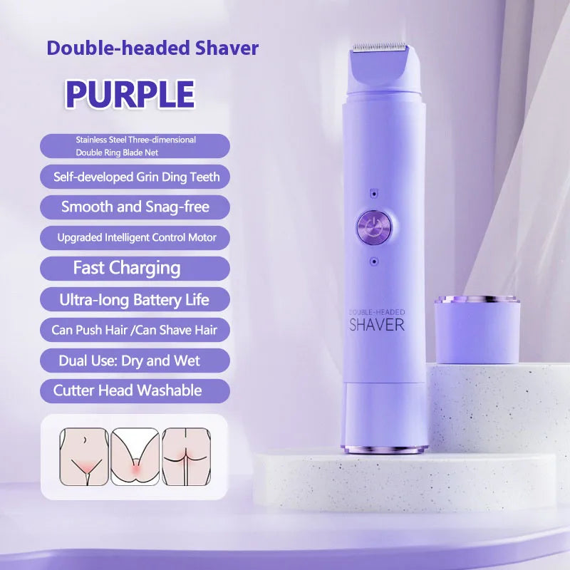 Double-Head Electric Epilator – Rechargeable Painless Hair Remover for Women