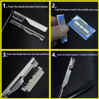 Men’s Straight Edge Razor Set with 10 Blades – Folding Shaving Knife