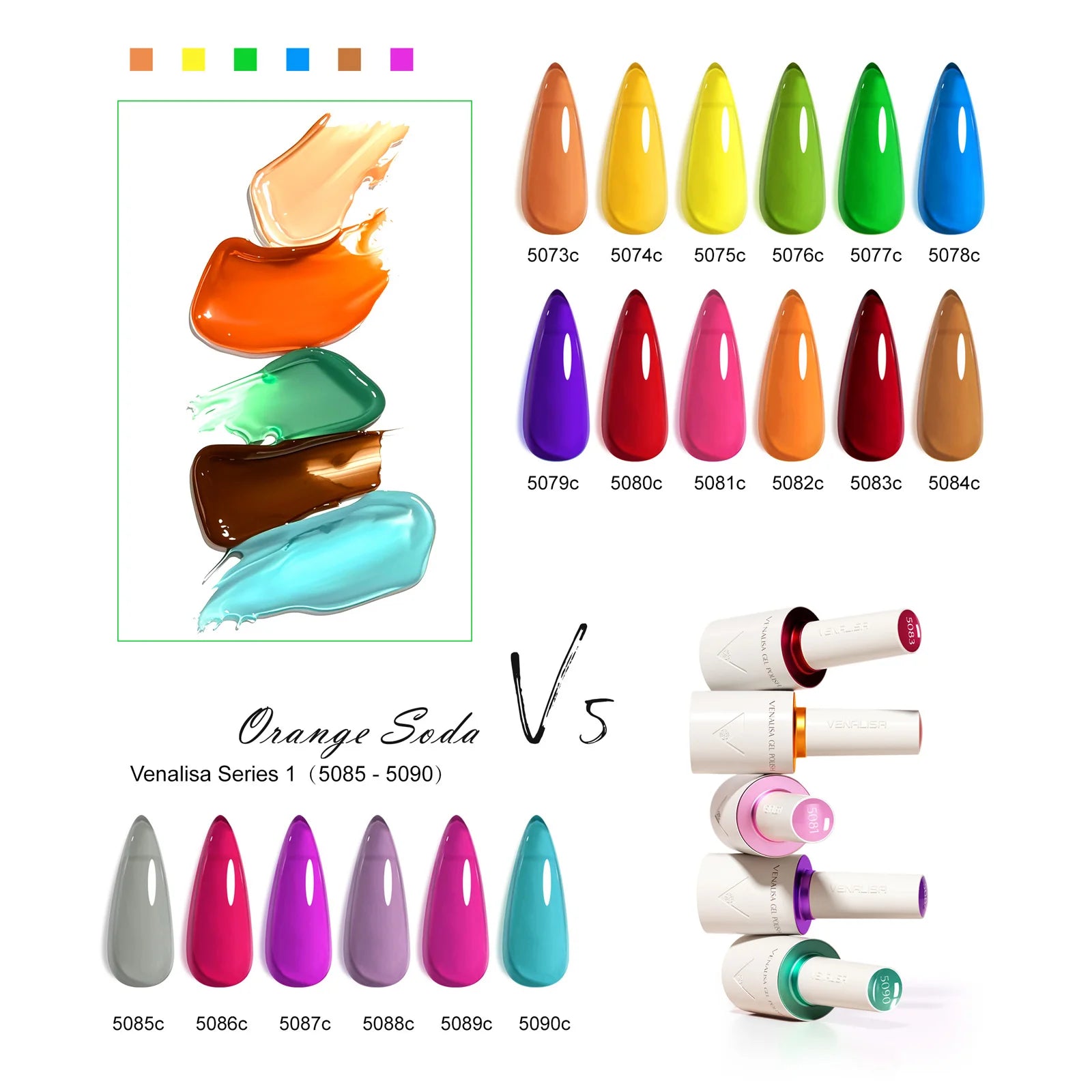 Neon Gel Nail Polish 7.5ml – UV/LED Soak Off Summer Colors
