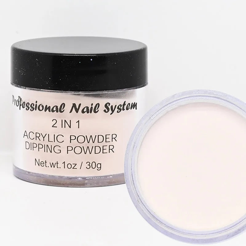 2-in-1 Acrylic & Dipping Powder – Nail Dust Pigment for French Dip, Glitter Manicure & Gel Polish, FAW53
