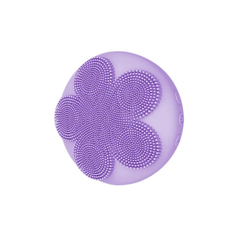 Electric Facial Cleansing Brush – Silicone Face Scrubber with Red & Blue LED Light for Deep Cleansing and Exfoliating Massage