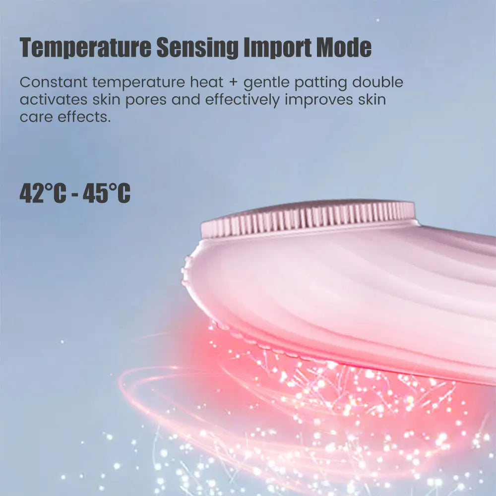 Ultrasonic Silicone Facial Cleansing Brush – Deep Pore & Blackhead Massager