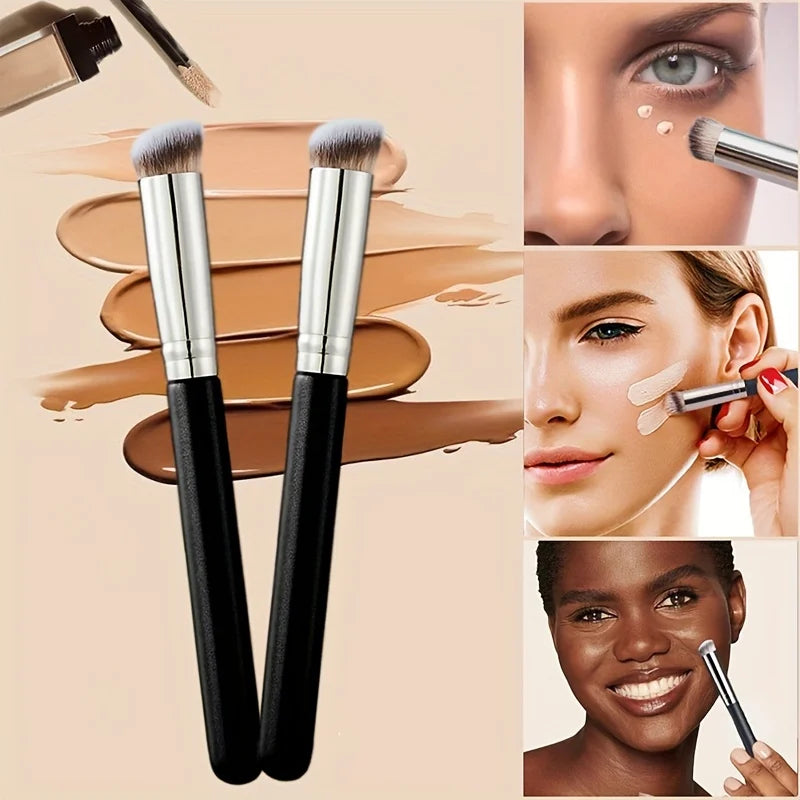 Luxury Under Eye & Nose Contour Brush – Dense Bristles for Flawless Coverage