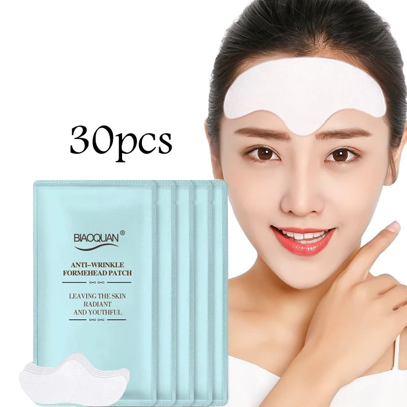 30pcs Anti-Wrinkle Forehead Patches – Firming Gel Stickers for Fine Lines & Anti-Aging Skin Care