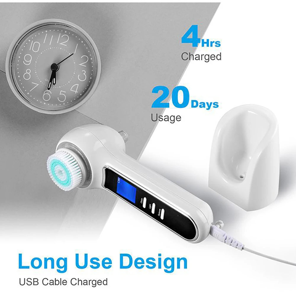 Electric Facial Cleansing Brush – Exfoliation, Massage & Deep Clean