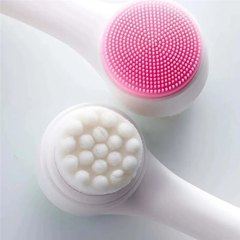 AA20-3D Double-Sided Facial Cleansing Brush – Soft Bristles & Manual Massage