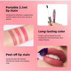 Peel-Off Matte Lip Stain – Long-Lasting & Water-Resistant