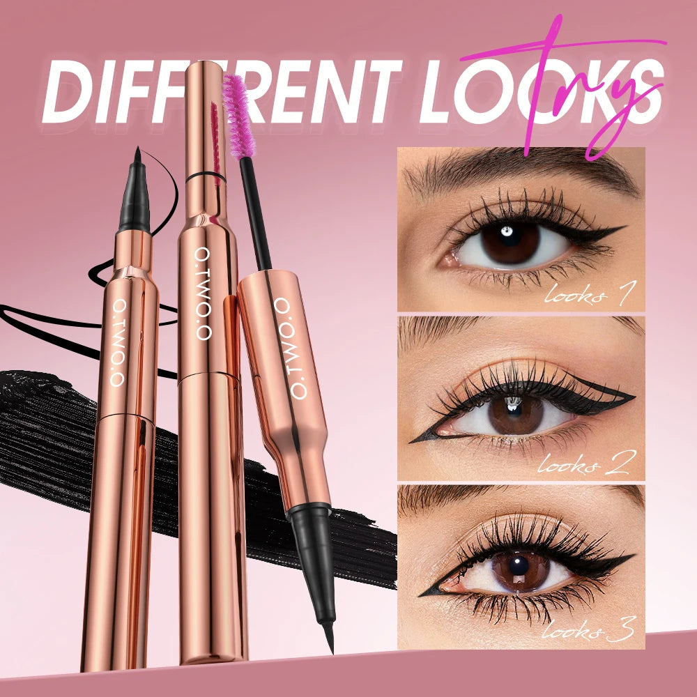 Ultra-Fine Waterproof Liquid Eyeliner Pencil – 12-Hour Smudge-Proof, Quick-Dry Black Liner for Precision Wings & Arrows