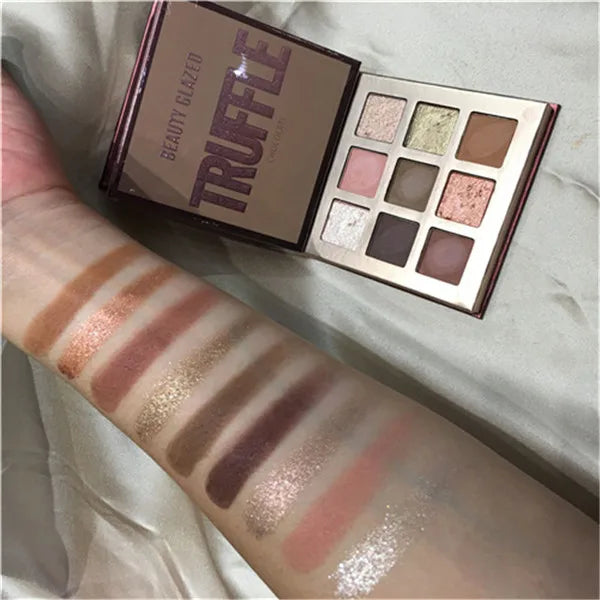 Beauty Glazed 9-Color Eyeshadow Palette – Matte & Shimmer, Long-Lasting Waterproof