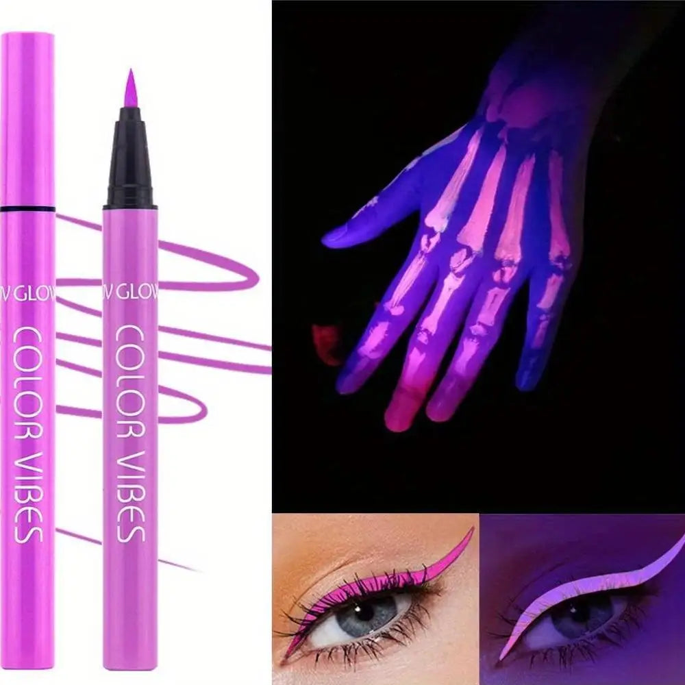 8-Color UV Glow Neon Liquid Eyeliner Set – Matte, Waterproof & Smudge-Proof High-Pigment Eye Makeup Pens