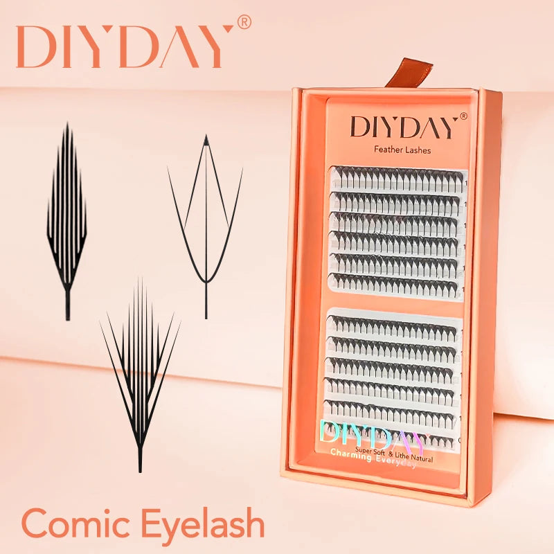Anime Spire Individual Cashmere Eyelashes – Natural, Soft, Feathered Manga Lashes