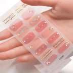 Dopamine Color 5-Sheet Nail Sticker Set – 80 Tips, 3D Foil & Line Full-Cover Wraps