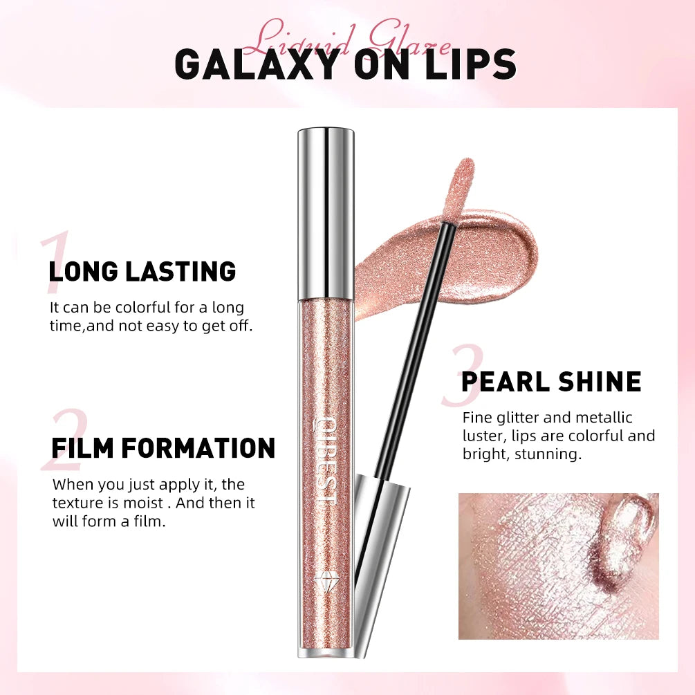 Diamond Liquid Lipstick – 6 Colors, Long-Lasting Waterproof Gloss