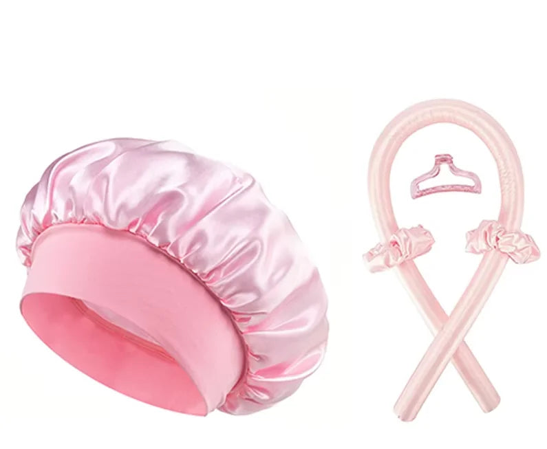 Satin Wide-Brimmed Sleeping Bonnet – Unisex Elastic Head Wrap Night Cap for Hair Care