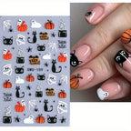 2-Pack Halloween 3D Nail Art Stickers – Self-Adhesive DIY Manicure Decals
