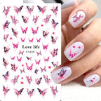 3D Floral & Butterfly Nail Art Stickers Decals