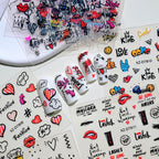 30pcs Cartoon Animal Nail Stickers – Cat & Dog Graffiti Decals