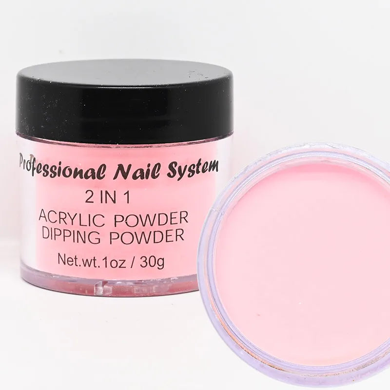 2-in-1 Acrylic & Dipping Powder – Nail Dust Pigment for French Dip, Glitter Manicure & Gel Polish, FAW53