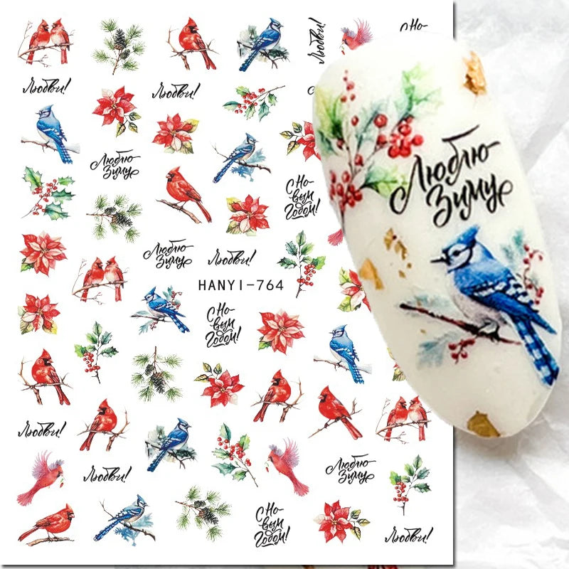 3D Floral & Butterfly Nail Art Stickers